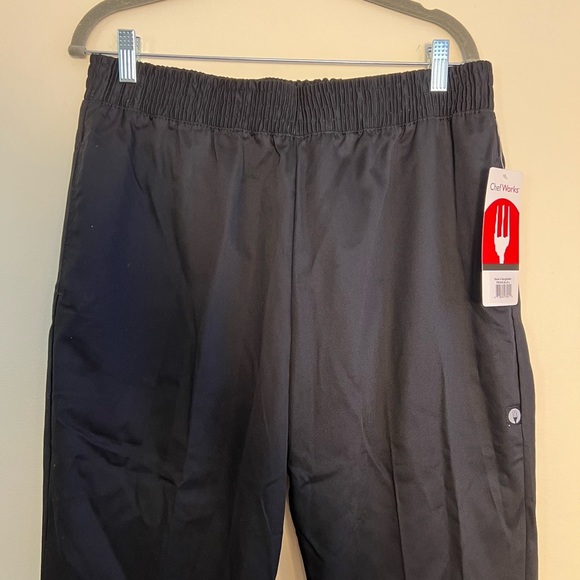 Chef Works Mens Chef Pants Essential Baggy Black Large Hotels Kitchen Casual - Picture 4 of 16